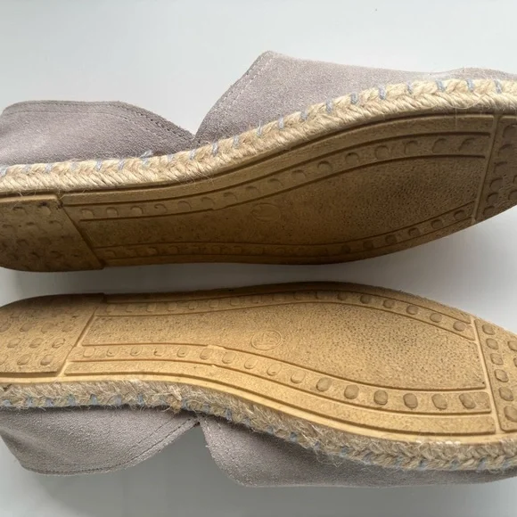 Verbenas Carmen Serraje Piedra Suede Espadrille Flat Shoes Size 41/ US 10.5/11 - Picture 9 of 16